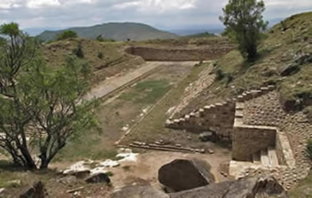 Jeu de balle 3 de la zone archéologique d’Atzompa, Oaxaca, Mexique
