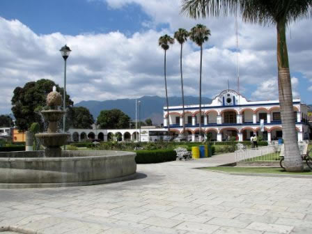Place du village du Tule, Oaxaca, Mexique