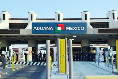 Passage de la douane au Mexique
