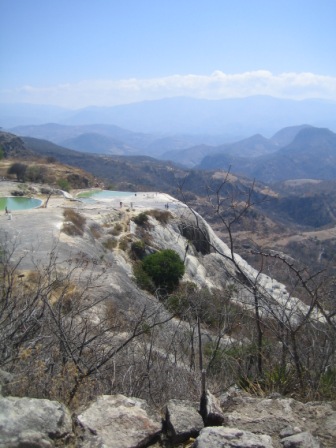 Piscines des cascades de Hierve El Agua de Oaxaca, Mexique