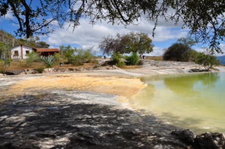 La piscine principale de Hierve el Agua, Oaxaca, Mexique