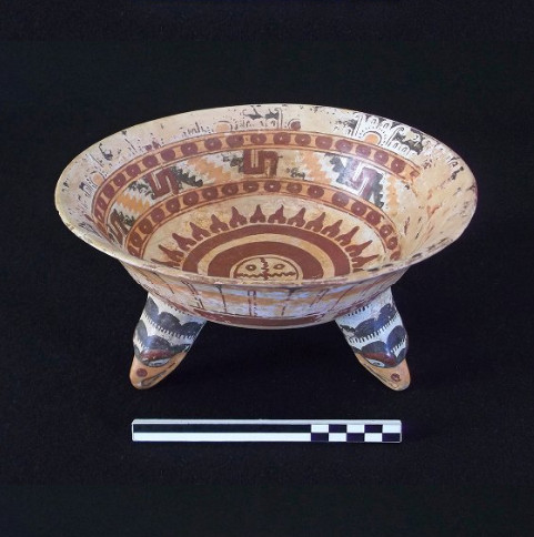 Exemple de polychrome Zapotèque typique de periode Postclassique (Chila)