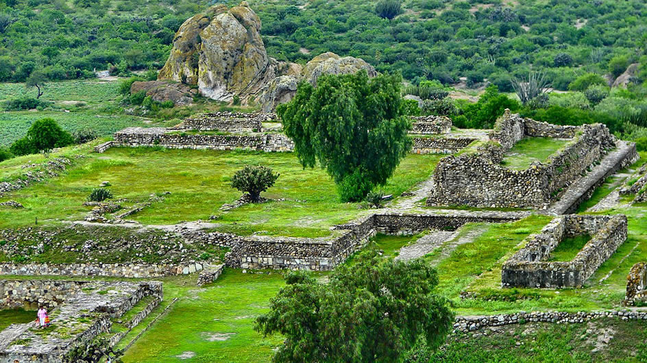 Le site archeologique de Yagul, monument postclassique, Oaxaca, Mexique