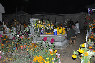 Cimetière de Xoxocotlán pour Dia de muertos, Oaxaca, Mexique