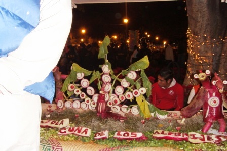 les alebrijes en radis pour la nuit des radis de Oaxaca, Mexique