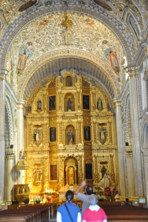 Interieur du temple Santo Domingo de Oaxaca, Mexique