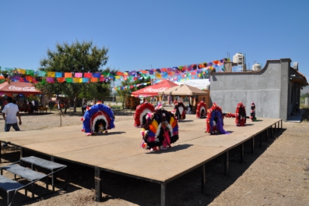 representation de la danse de la plume à San Martin Tilcajete, Oaxaca, Mexique