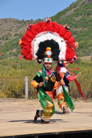 representation de la danse de la plume à San Martin Tilcajete, Oaxaca, Mexique