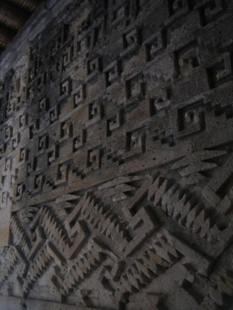 Grecques d’une des salles du groupe des colonnes de Mitla, Oaxaca