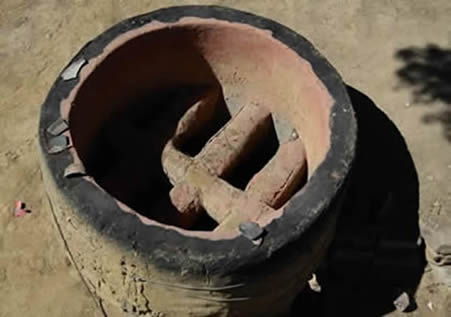 Four à céramique utilisé dans le village d’Atzompa, Oaxaca Mexique
