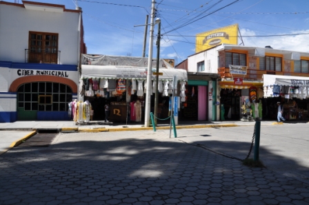 La place principale du village du Tule, Oaxaca, Mexique