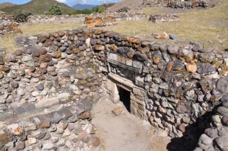 La tombe 13 sur le monticule 5-O de Yagul, Oaxaca, Mexique