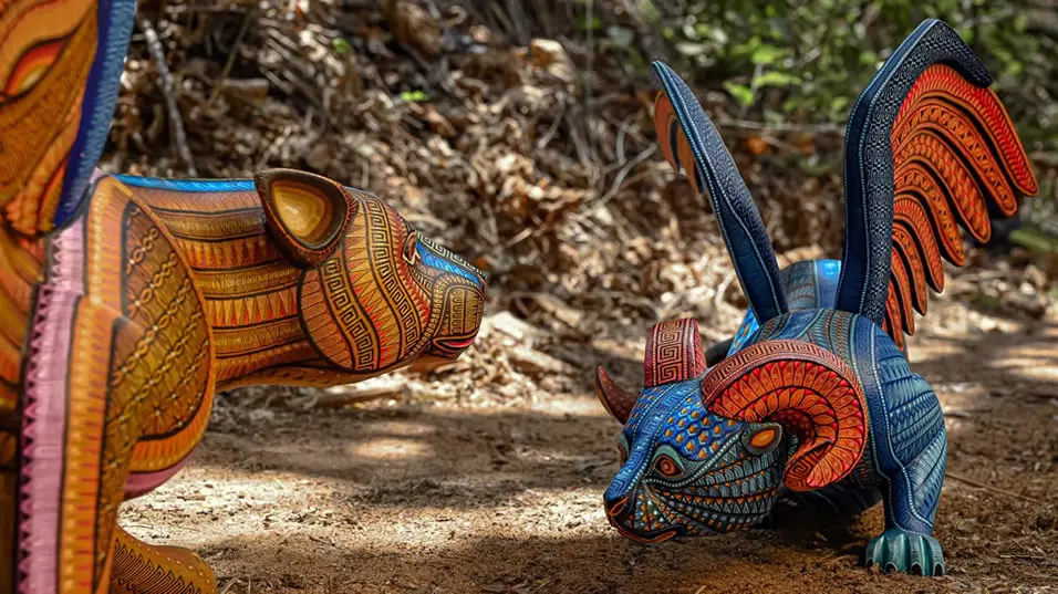 Alebrijes realisés par Maria y Jacobo Angeles, Oaxaca, Mexique
