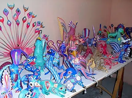 Exemples d’Alebrijes, Oaxaca, Mexique