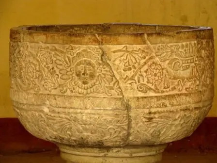 Font baptismal de l’ex-couvent de Cuilápam de Guerrero, Oaxaca, Mexique