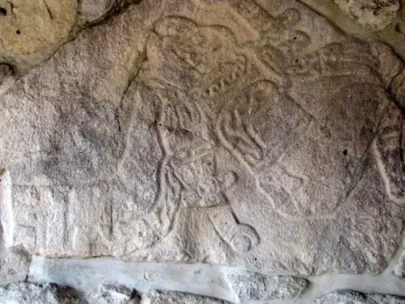 Un des joueurs de balle de Dainzú, Oaxaca, Mexique