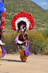 Danse de la plume, typique des représentations de la Guelaguetza en juillet à Oaxaca de Juárez, Mexique
