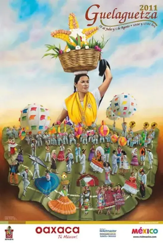 Affiche de la Guelaguetza 2011, Oaxaca, Mexique