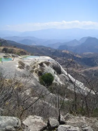 La cascade de l’esplanade principale de Hierve el Agua, Oaxaca, Mexique