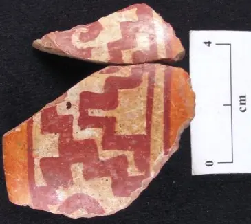 Bord de gobelet polychrome de la phase Chila de la culture zapotèque (1200-1521)