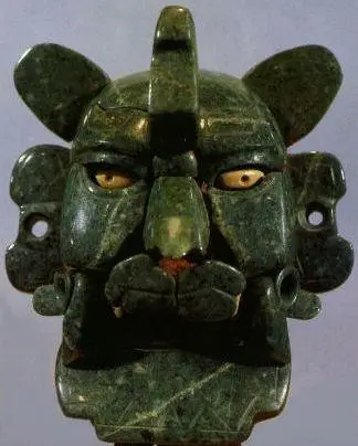 Masque du dieu Chauve-souris de la culture zapotèque, Oaxaca, Mexique