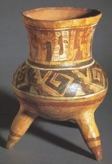 Exemple de polychrome Zapotèque typique de période postclassique (Chila)