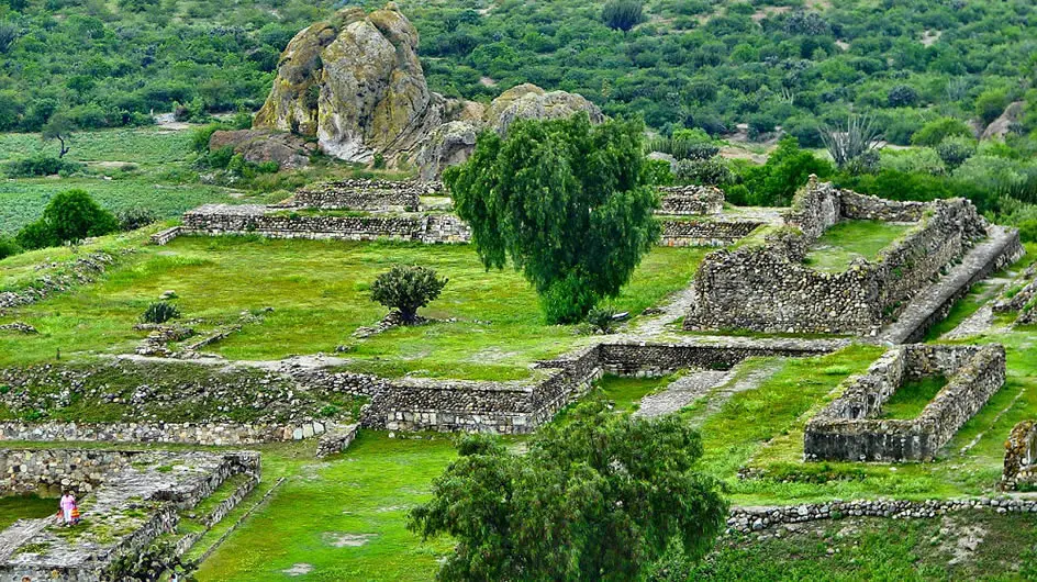 Le site archéologique de Yagul, monument postclassique, Oaxaca, Mexique