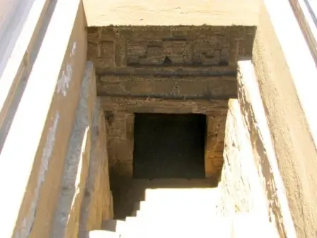 Façade de tombe postclassique de Villa de Zaachila, Oaxaca, Mexique
