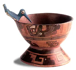 Exemple de céramique Zapotèque postclassique trouvé dans les tombes de Villa de Zaachila, Oaxaca, Mexique