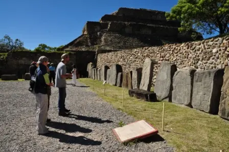 Galerie des danzantes de Monte Albán, Oaxaca, Mexique