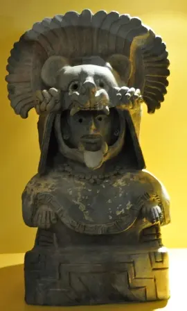 Urne Zapotèque du musée de Monte Albán, Oaxaca, Mexique