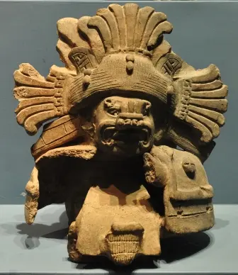 Figurine Zapotèque au musée de Monte Albán, Oaxaca, Mexique