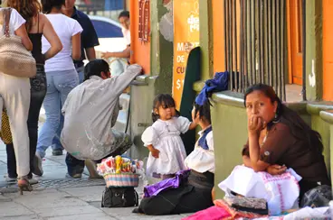Vendeurs dans les rues de Oaxaca de Juárez, Mexique