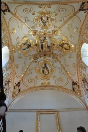 Décoration du plafond des escaliers du musée des cultures de Oaxaca, Mexique