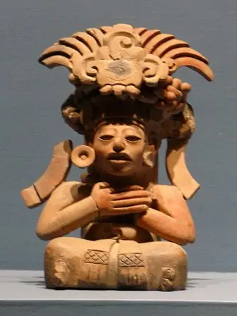 Urne Zapotèque présentée au musée des cultures de Oaxaca