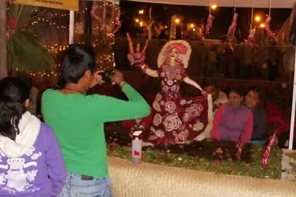 Scène en radis pour la Nuit des Radis de Oaxaca, Mexique