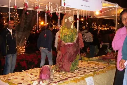 Scène en radis pour la Nuit des Radis de Oaxaca, Mexique