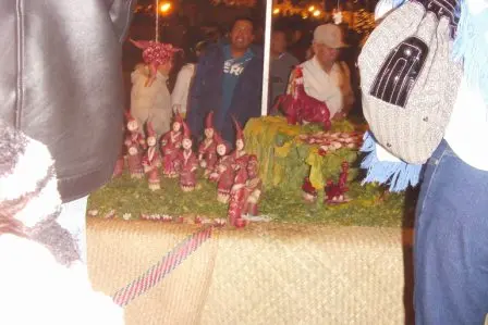 Scène en radis pour la Nuit des Radis de Oaxaca, Mexique