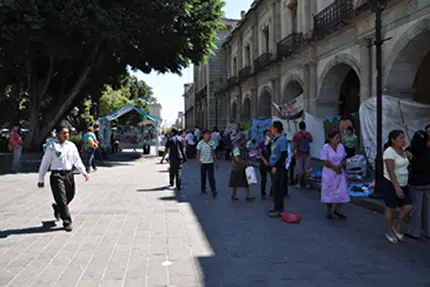 Le zocalo de Oaxaca de Juárez, Mexique