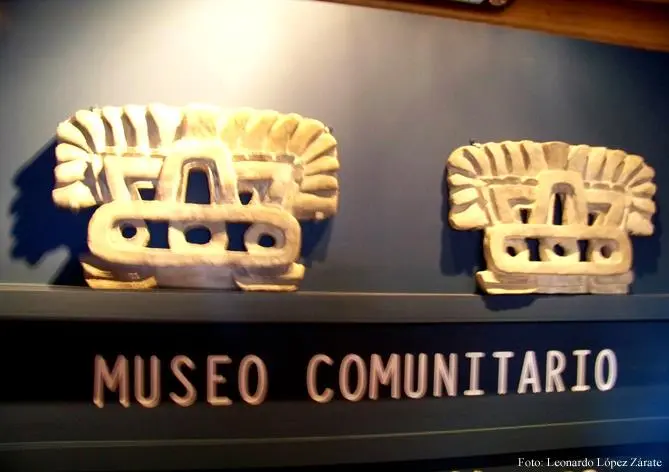 Musée communautaire du site archéologique zapotèque de la période classique de Santa María Atzompa, Oaxaca, Mexique