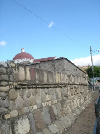 Les restes du palais zapotèque postclassique de Teotitlan del Valle, Oaxaca, Mexique