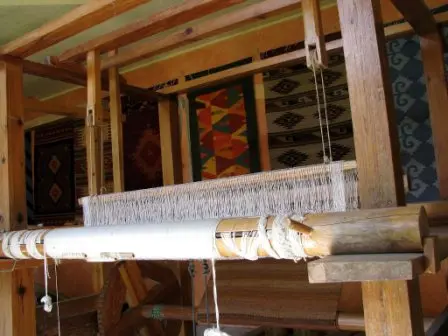 Le métier à tisser utilisé pour les tapis de Teotitlan del Valle, Oaxaca, Mexique