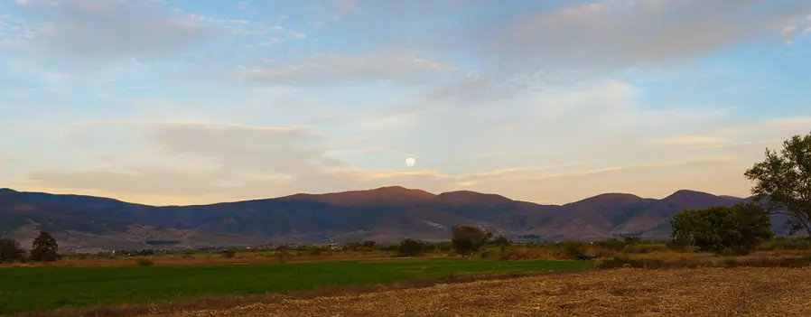 Paysage de la Grande Vallée, Oaxaca, Mexique