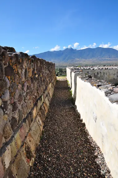 Couloir du palais de Yagul, Oaxaca, Mexique