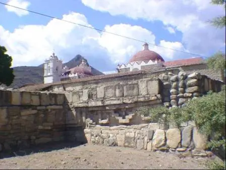Restes archéologiques de Teotitlán del Valle, Oaxaca, Mexique