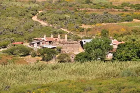 L’hacienda se trouvant derrière le site zapotèque de Yagul, Oaxaca, Mexique