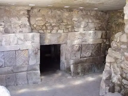 La façade de la tombe 30 de Yagul, Oaxaca, Mexique