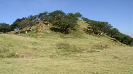 Monticules et patios du groupe A de Villa de Zaachila, Oaxaca, Mexique