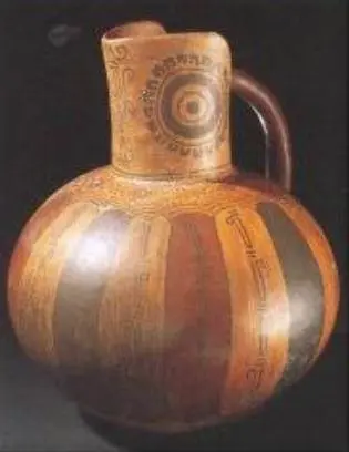 Jarre polychrome de Chila des tombes de Villa de Zaachila, Oaxaca, Mexique